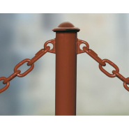 Potelet Province à chaînes - Réf : 206321.Gpro - Ø76 ou Ø114 mm - Plusieurs coloris et pommeaux disponibles_2