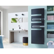 Radiateur sèche-serviettes connecté Serenis Premium mât droite 1750W Bleu profond - Atlantic - 850470_2