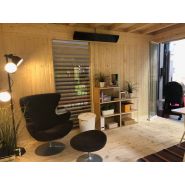 Espace détente en bois pour jardin avec isolation et équipements