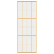 Vidaxl porte coulissante doré 76x205 cm verre esg clair et aluminium 155172_2