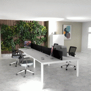 Bench 4 personnes Tempo - Mobel linea - Blanc 9010, Blanc, 320_0