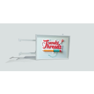 Enseigne drapeau lumineux double face - LED - Structure rigide et plaques de méthacrylate_2