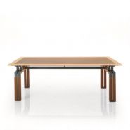 Paso Doble - Bureau de direction i 4 Mariani - Design élégant en cuir, noyer d'Amérique et métal_2