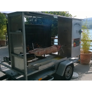 Tournebroche convivial pour méchoui au feu de bois