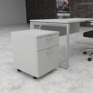 Caisson mobile monocolore avec tiroir pour dossiers suspendus  - MOBEL LINEA - Gris_2