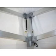 Abri stand parapluie M2 - Buff'hyeres Collectivités - Structure aluminium anodisé - Toit PVC 520 g/m² - Piètement 6 faces Ø 50 mm_3