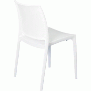 Lot de 6 chaises visiteurs MAYA blanches_2