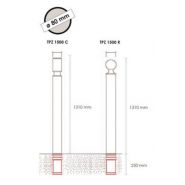 Potelet à mémoire de forme - DMC - H 1560 mm - DMCTPZ1500RNB - Flexible pour PMR avec tête blanche_2