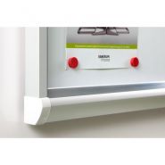 Vitrine d'affichage d'intérieur à porte battante - design classique - fond magnétique ou liège - capacité 4 à 15 feuilles A4_2