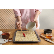 Pinceau à pâtisserie en silicone - manche en bambou - couleur rouge - 20 g_2