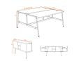 Bureau bench 2 personnes FLEXY avec caisson P70 cm - Normatic_2