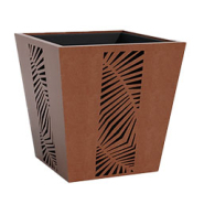 Jardinière avec pieds réglables - motif Canopée - tôle galvanisée anticorrosion - 752x752x855 mm_2