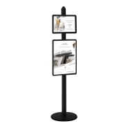 Présentoir Visual-Displays® NOIR - 1 cadre A3 et 1 cadre A2 - Réf : 214604NR - réglable en hauteur et modulable_2