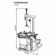 Monte/demonte-pneus professionnel avec alimentation 400V