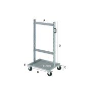 Chariot porte bac - rollaway container - avec bacs en plastique - 300kg - modèle Smart 073_2