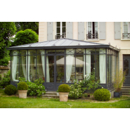 Véranda victorienne sur mesure en acier - Style ancien - Eléments décoratifs en fer forgé_2