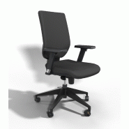 Siège de bureau Tertio  avec translation d'assise - Sokoa - Noir, Réglable hauteur_2