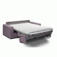 Canapé convertible 3 places ALLURE - Matelas mémoire 20 cm - Sommier à lattes 160x197 cm - Cuir vachette Parme_2