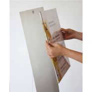 Gamme Olympe - Totem intérieur modulable en acier laqué blanc - Direct Signalétique_2