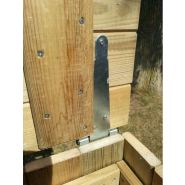 Poubelle publique en bois durable - Wood Park URBANECO 42 - Contenance 90L - Châssis en pin traité autoclave classe 4_2