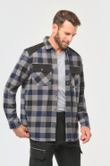 Chemise de travail à carreaux avec poches homme - 100% coton - Réf: WK520_2