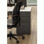 Bureau d'angle  Idea Tube avec caisson - Quadrifoglio. - Blanc 9010, Blanc, 160 x 160 cm_2