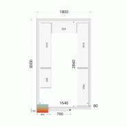 Chambre froide positive CRPF130 Blanc 1800 x 3000 x 2200 mm TEFCOLD_2