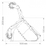 Godet épandeur pour ensilage et fourrage