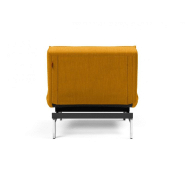 Fauteuil design convertible Splitback Chrome - 90*115 cm - Tissu Elegance Burned Curry - Innovation Living_2