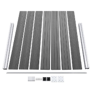 Vidaxl panneau de clôture wpc 180x146 cm gris 148982_2