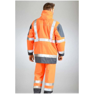Parka 4 en 1 pluie et froid haute visibilité - EN ISO 20471 classe 3 - Réf. PK976_2