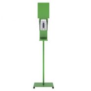 Station de désinfection des mains sanimains manuel - adzeo sas - dimensions 380 × 380 × 1630 mm - acier traité anticorrosion et anti-uv_2