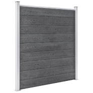 Vidaxl clôture de jardin wpc 1045x186 cm gris 3053229_2