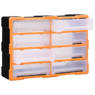 Vidaxl organisateur multi-tiroirs avec 8 grands tiroirs 52x16x37 cm 149599_2