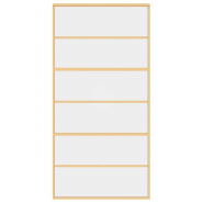 Vidaxl porte coulissante doré 102,5x205cm verre esg clair et aluminium 155162_2