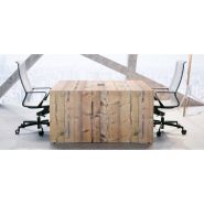 Table de conférence Spacia - larges dimensions - panneaux Structurex - coupe d'onglet soignée_2