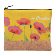 Trousse de toilette zippée en polyester et liège naturel - Impression sublimation - Minimum 50 pièces_2