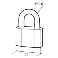 Cadenas à clé OCTO 50mm - Anse acier cémenté nickelé - 3 clés réversibles - Réf. 00190053 - Thirard_2