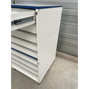 Meuble d'occasion de laboratoire avec tiroirs - ATEX - 9 tiroirs sur pieds métal - P21091157_2