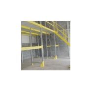 Mezzanine industrielle Redirack - portées de 6 mètres - plates-formes modulables avec escaliers et balustrades_2