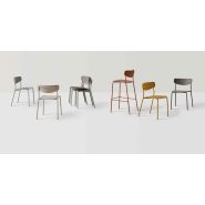 LEA - Chaise empilable esprit rétro, confortable et polyvalente pour réunion ou restaurant_2