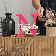 Mot sur initiale en Impression 3D - Beige_2