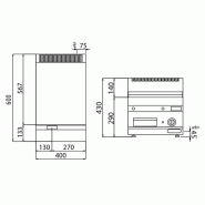 Plaque de cuisson électrique - 4,5 kW - Lisse  - Mario 600 | GGM -EBK46-E_2