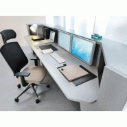 Banque d'accueil ALPHA - Verre laqué avec façade lumineuse LED et design minimaliste_2