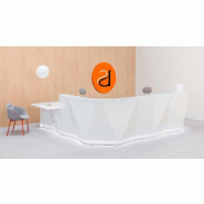 Grande banque d'accueil lumineuse Alpa - MDD - Gris brillant, Gauche_2