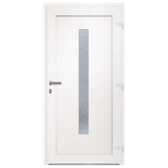 Vidaxl porte d'entrée anthracite 108x200 cm pvc 3157092_2