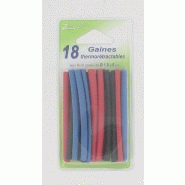 18 gaines thermorétractables rouge/noir/bleu - longueur 0.08m - diamètre 3.2 à 12.7mm avant rétreint - ZENITECH_2