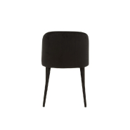 Chaise de réunion CHEZA noire - Tissu aspect velours, piétement métallique, dimensions 58x51x80 cm_2