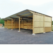 Abri de stockage / structure en bois / toiture en bacacier / bardage en bois_2
