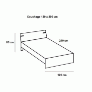 Lit LISBURN style industriel 120 x 200 cm - chêne poutre - design moderne et robuste_2